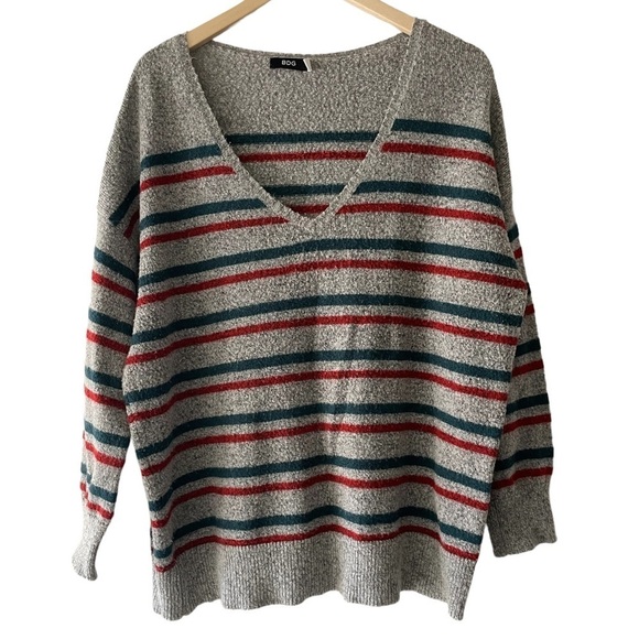 BDG Sweaters - BDG (Urban Outfitters) Cozy Striped V Neck Sweater